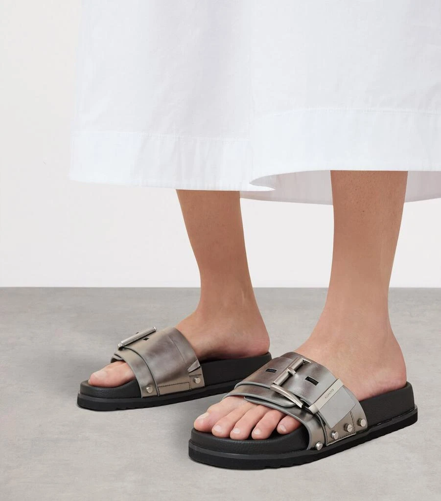 ALL SAINTS Leather Ellie Stud Slides 3