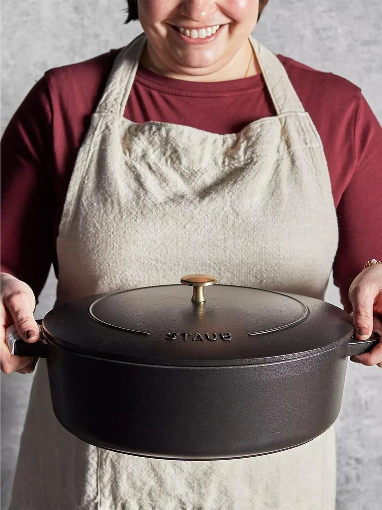 Staub Cast Iron 6.25-Quart Shallow Oval Dutch Oven 7