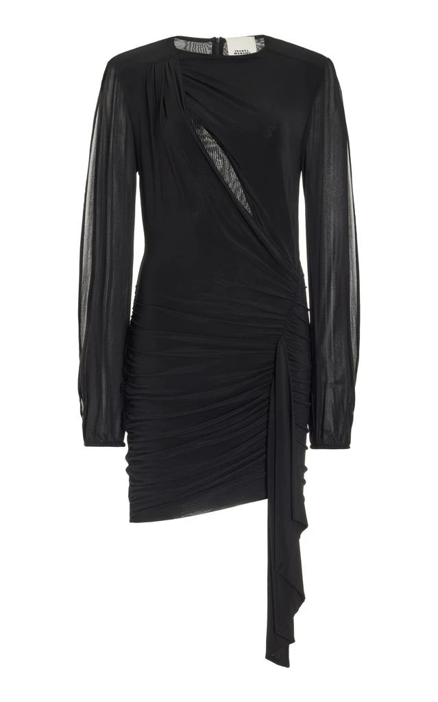 Isabel Marant Vinia Ruched Mini Dress  - Black - FR 38 - Moda Operandi 1