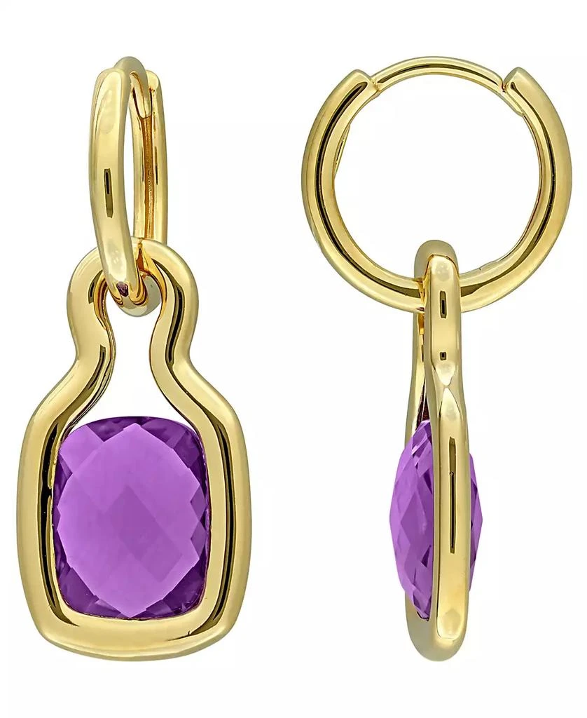 Macy
s Amethyst (5-1/5 ct. t.w.) Drop Earrings in 18k Gold Flash Plated Sterling Silver
