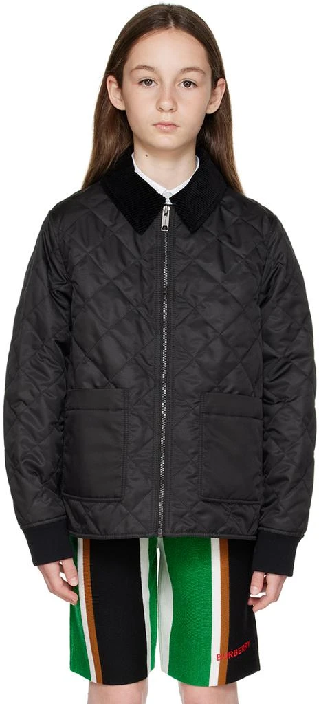 Burberry Kids Black Diamond Quilted Jacket 1