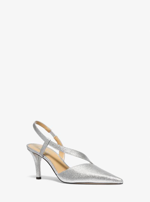 Michael Kors Jaida Glitter Embellished Leather Pump