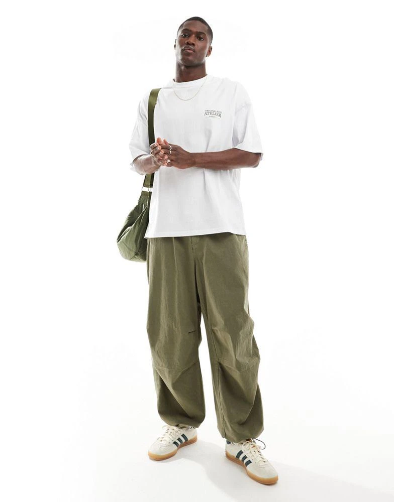 Jack & Jones Jack & Jones oversized t-shirt with atalier backprint in white 4