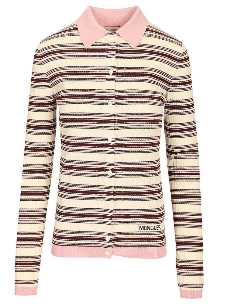 Moncler Moncler Striped Polo Knitted Top