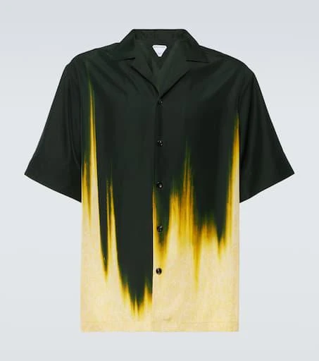 Bottega Veneta Printed satin bowling shirt 1