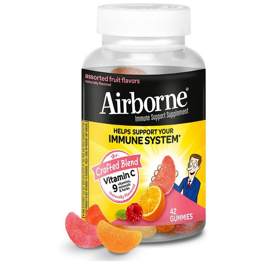 Airborne Gummies with Vitamin C, Minerals 
Herbs Immune Support Assorted Fruit