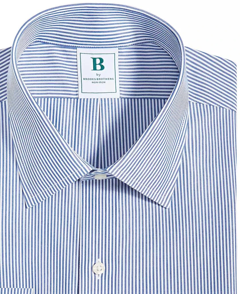 Brooks Brothers Men's Regular Fit Non-Iron Spread Collar Bengal Stripe Broadcloth Dress Shirt 5