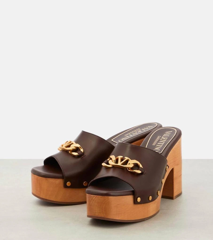 Valentino Valentino Garavani - Women
s Vlogo Chain Leather Mules 2