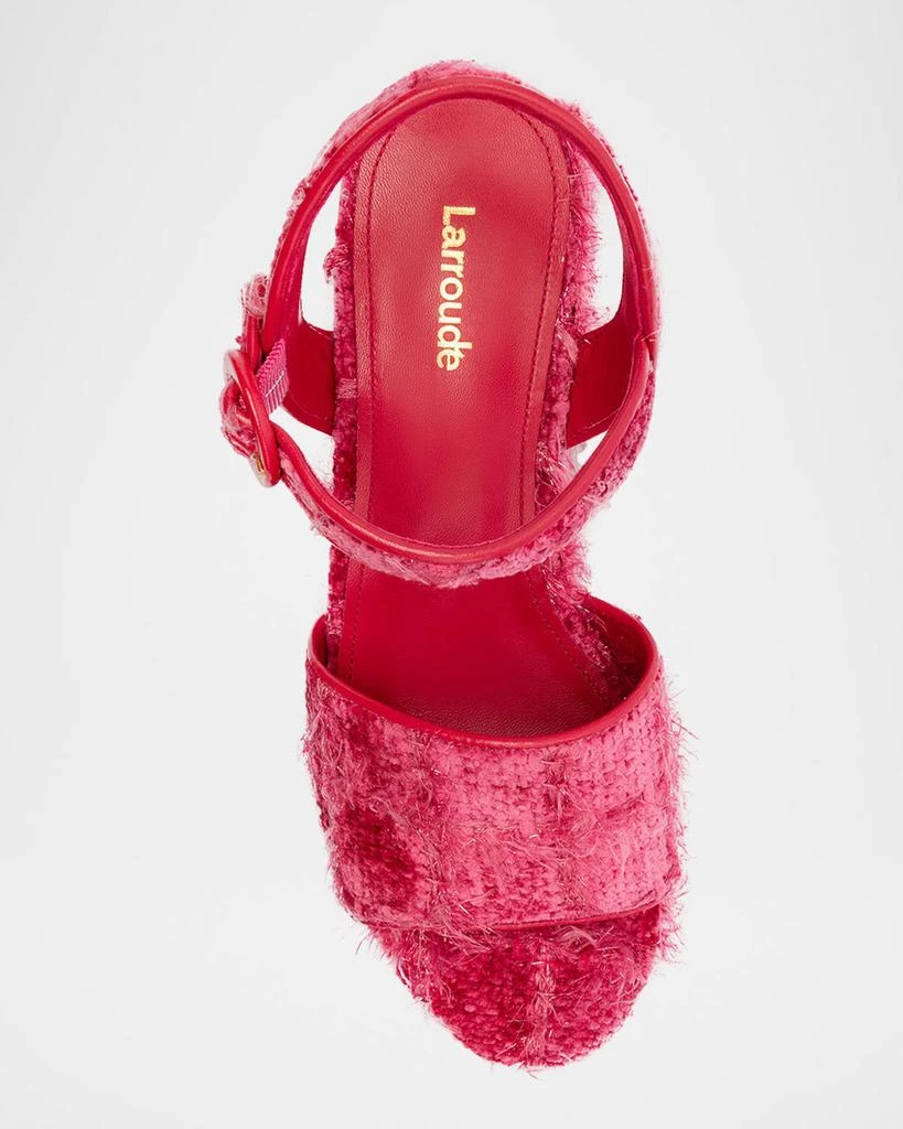 Larroude Miso Velvet Agami Platform Sandals 3