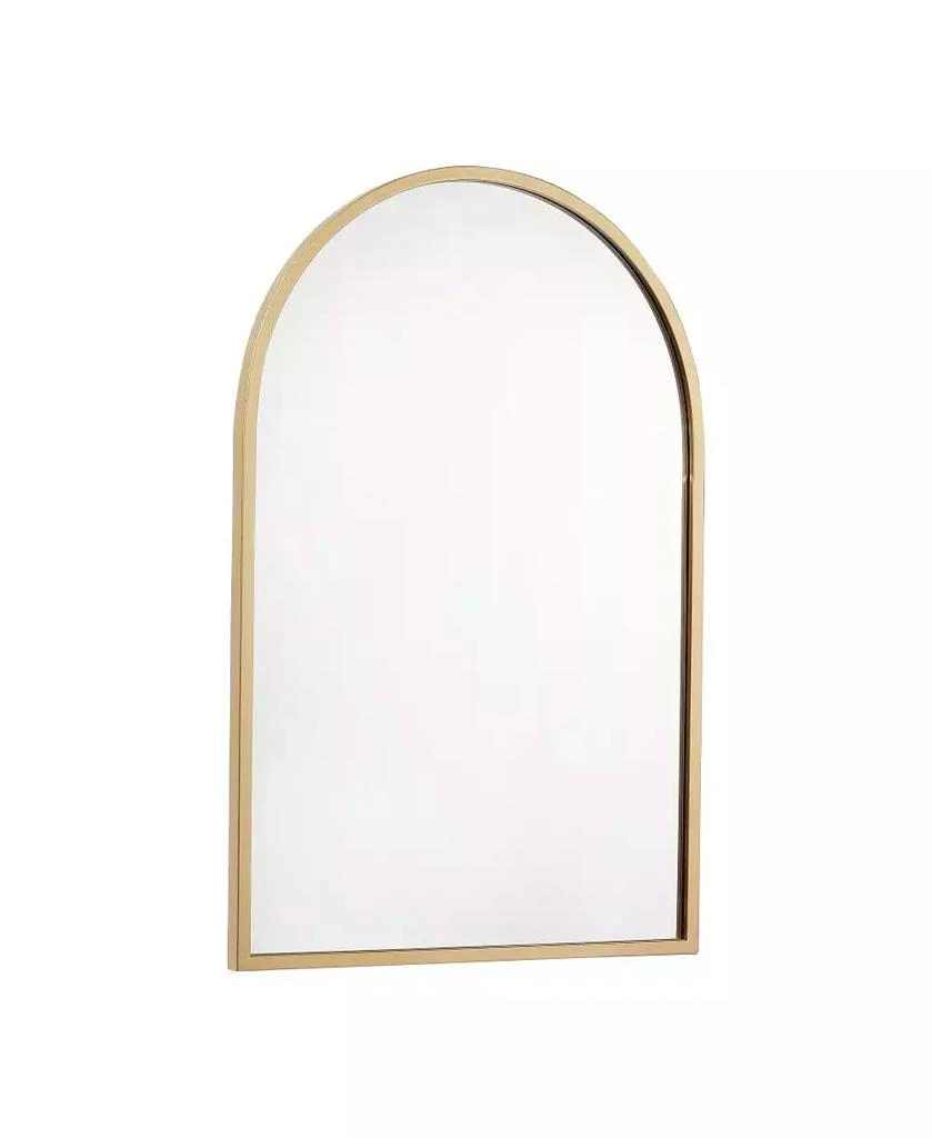 MERRICK LANE Muriel Arched Metal Framed Wall Mirror For Entryways, Dining Rooms, And Living Rooms