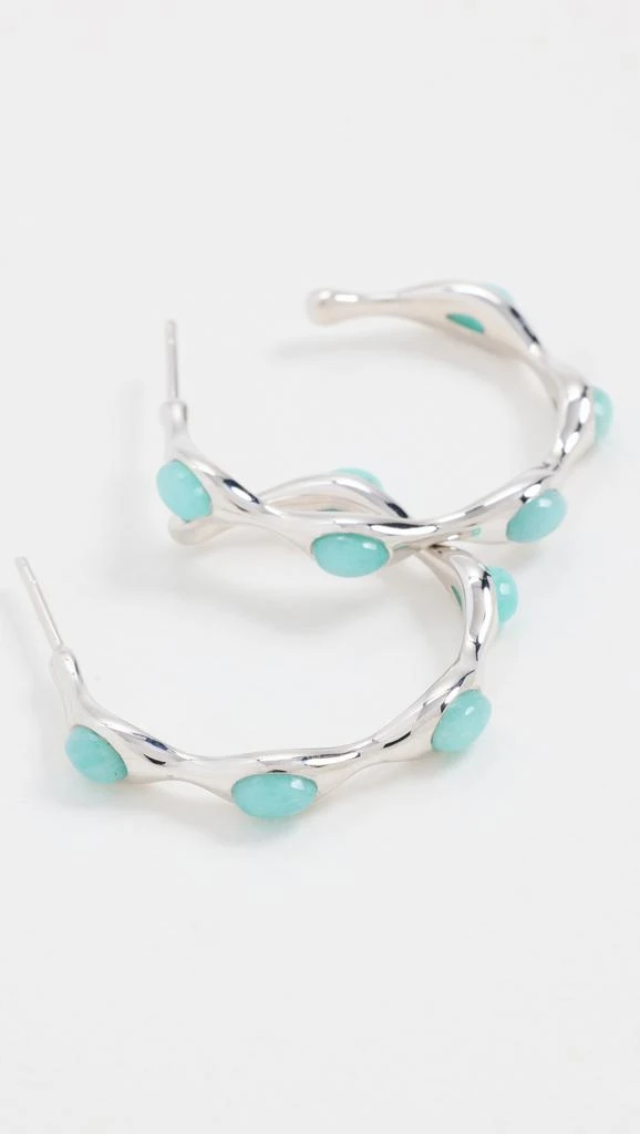 Missoma Magma Gemstone Medium Hoop Earrings 3