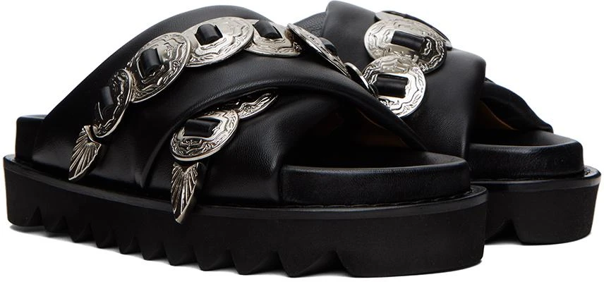Toga Pulla SSENSE Exclusive Black Criss-Crossing Sandals - Sandals 