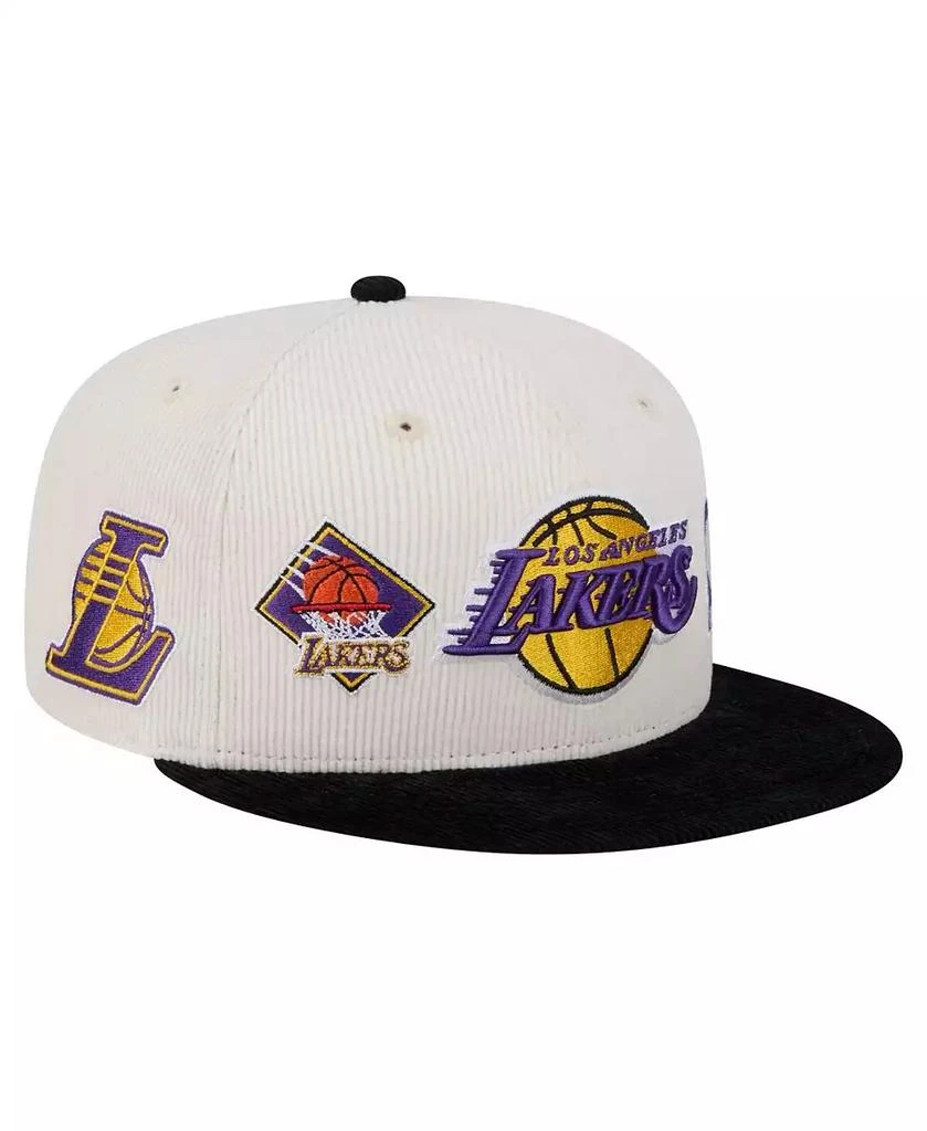 New Era Men's Cream Los Angeles Lakers Two-Tone 9FIFTY Snapback Hat 4