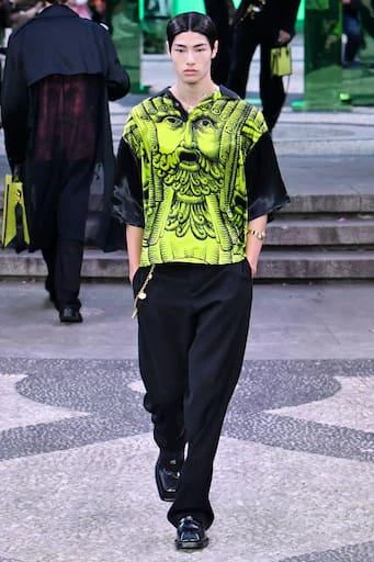 Versace Printed satin bowling shirt 6