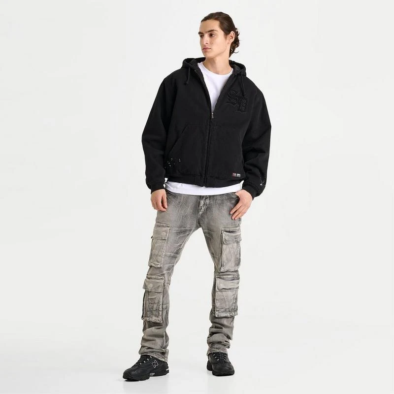 Smoke Rise Men's Smoke Rise Stacked Utility Cargo Denim Jeans 2