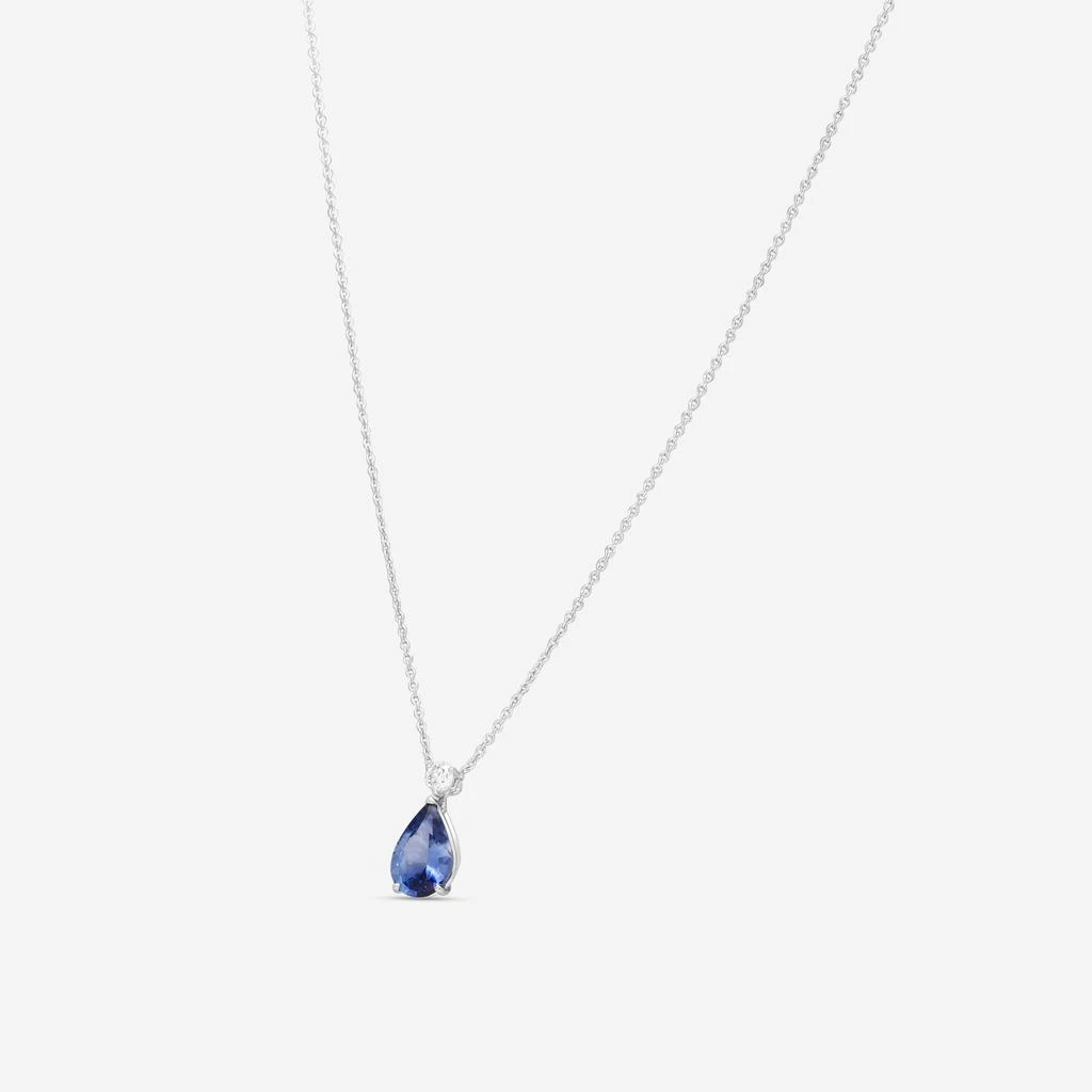 Roberto Coin Roberto Coin 18K White Gold Diamond & Blue Sapphire Pendant Necklace 6520084AW18S2 2