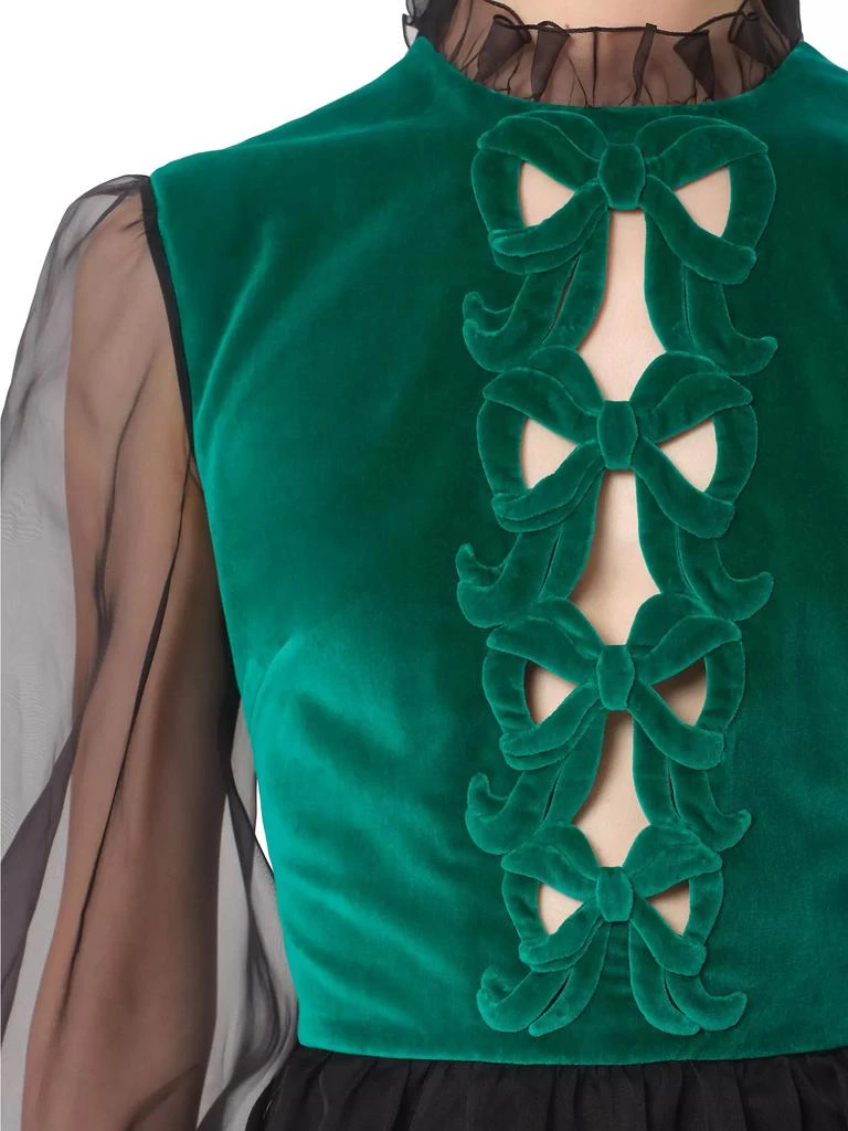 Valentino Short Embroidered Organza Dress 6