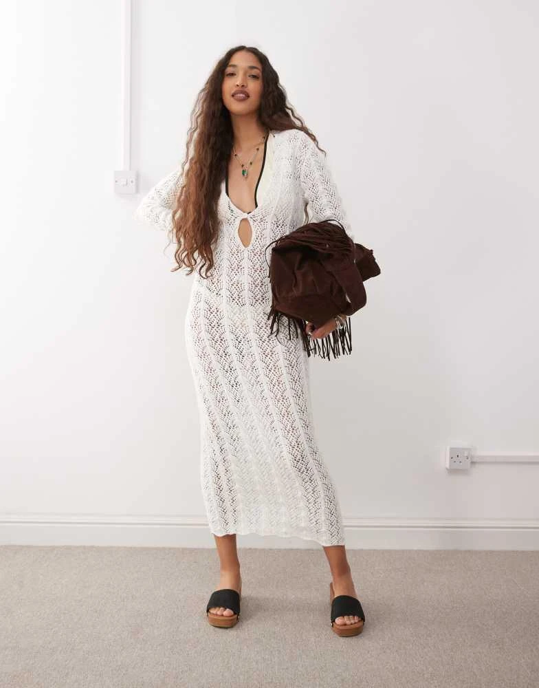 Lioness Soiree plunge neck keyhole detail crochet beach maxi dress in white On Sale Now with Up to 54% Off | Discover Exclusive Deals & Savings at BeyondStyle Authentic Lioness Lioness Soiree plunge neck keyhole detail crochet beach maxi dress in white On Sale Now with Up to 54% Off | Discover Exclusive Deals & Savings at BeyondStyle Authentic Lioness