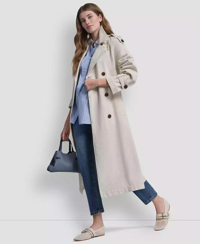 DKNY Women
s Double Breasted Belted Trench Coat 7