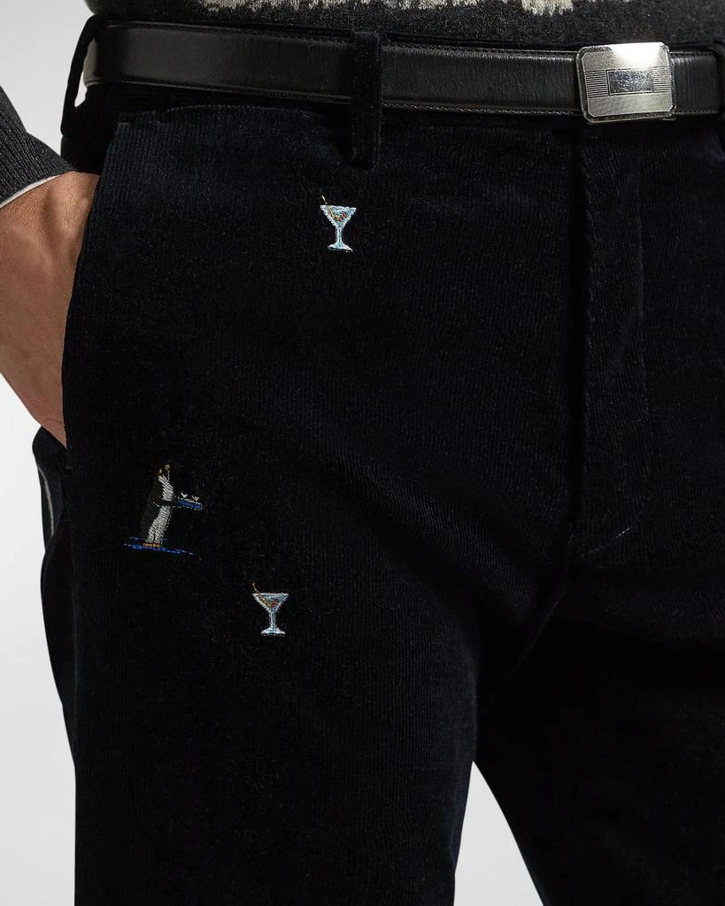 Ralph Lauren Men's Embroidered Slim Stretch Corduroy Pants 4