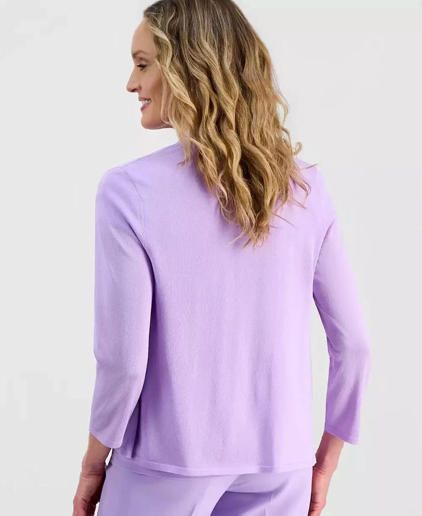 Kasper Women
s Self Edge A-Line Cardigan 4