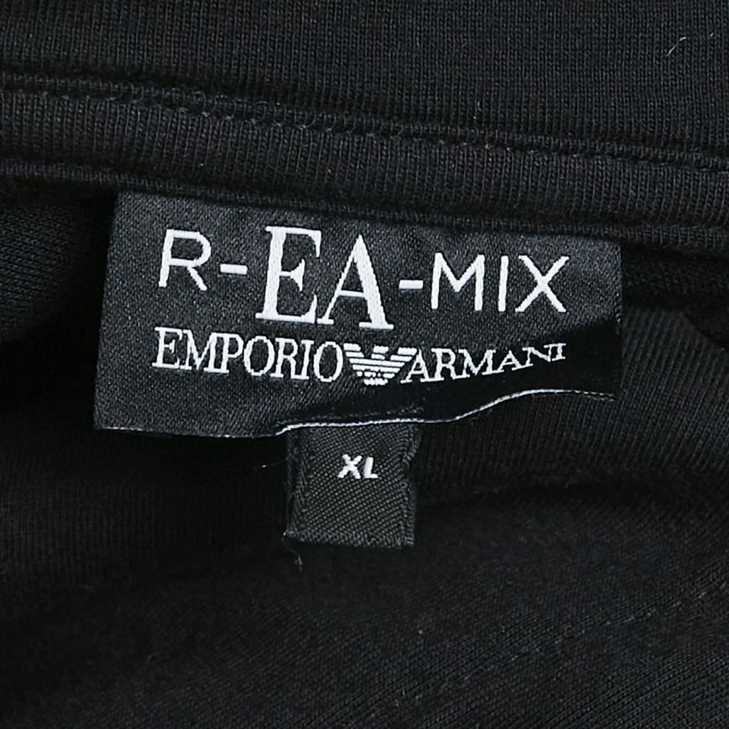 Emporio Armani Emporio Armani Black Eagle Logo Print Neoprene Hoodie XL 4