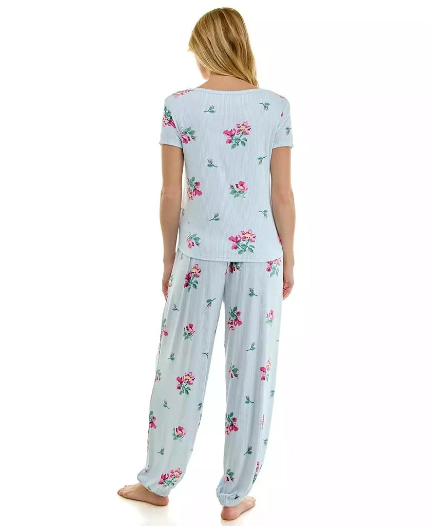 Roudelain Women
s Short-Sleeve T-Shirt 
Balloon Pants, 2-Piece Pajama Set 6
