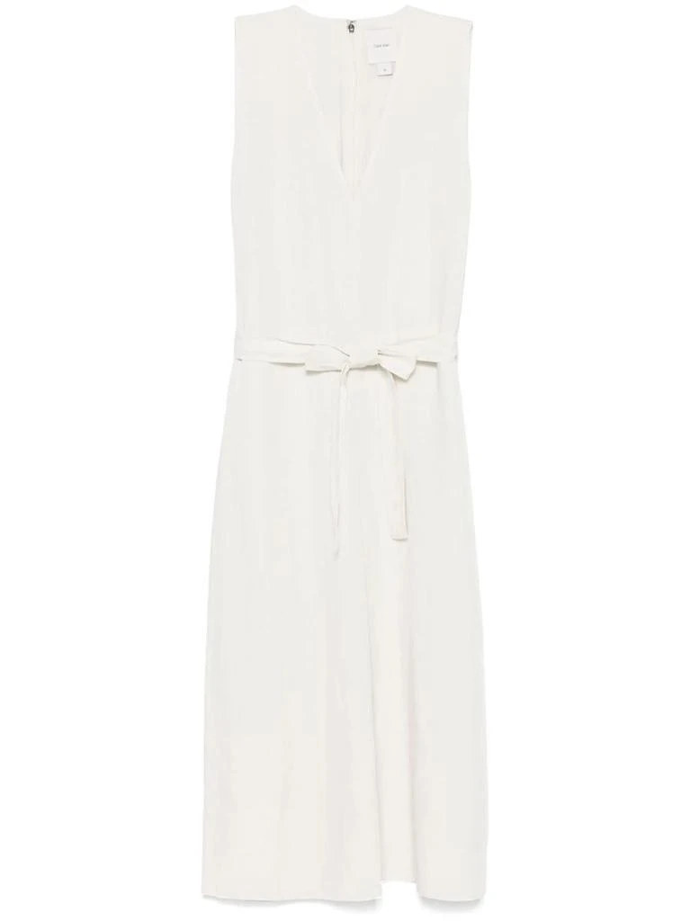 Calvin Klein Calvin Klein Linen Blend Ns V Neck Dress Clothing 1