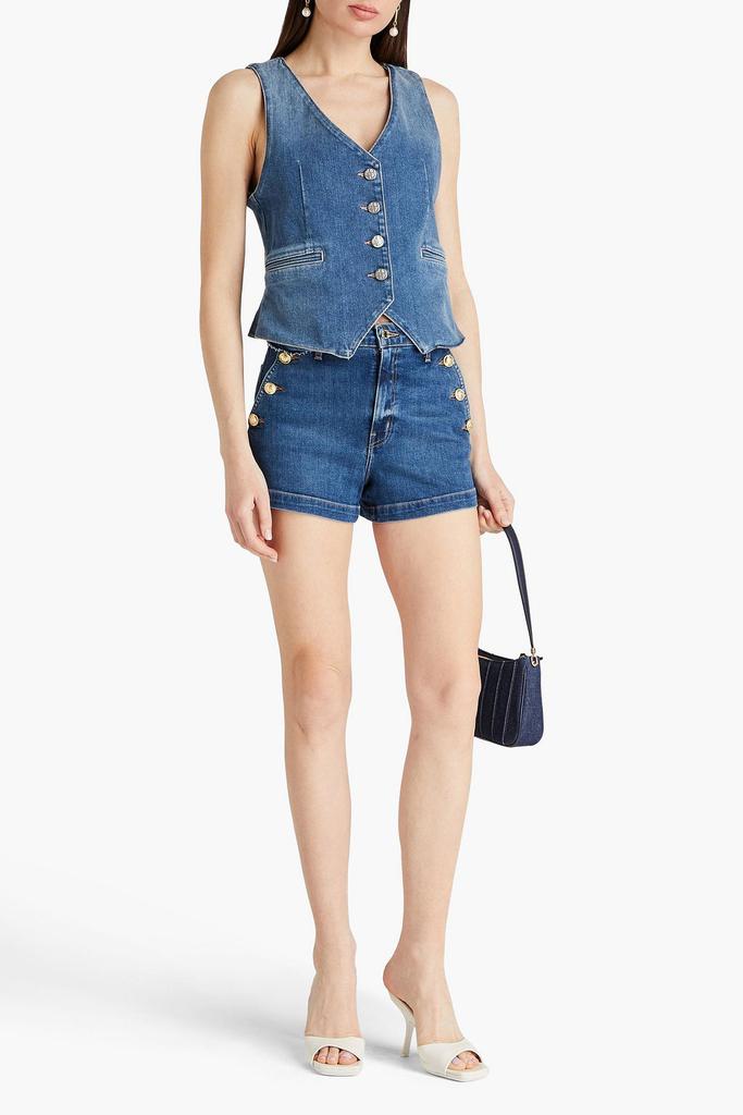 Derek Lam Button-detailed denim shorts