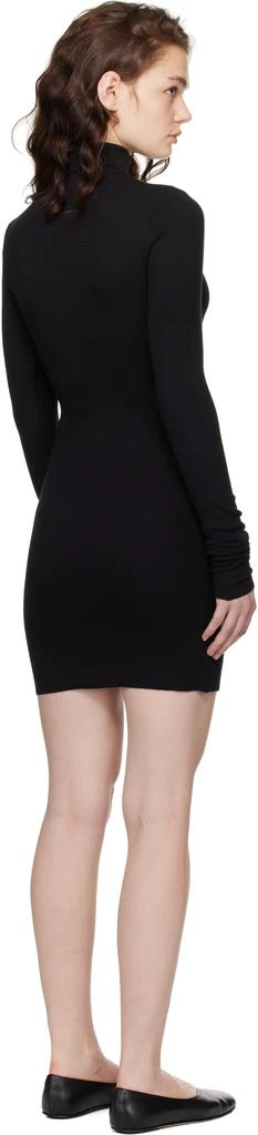 black long sleeve turtleneck mini dress Rhinestone Shimmy Satin Bodycon Mini Dress main image 1