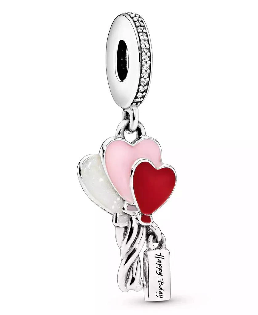 PANDORA Cubic Zirconia Happy Bday Balloon Dangle Charm