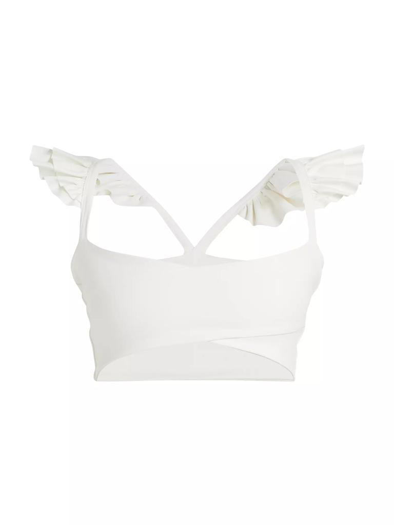 Port De Bras Portico Ruffled Crop Top