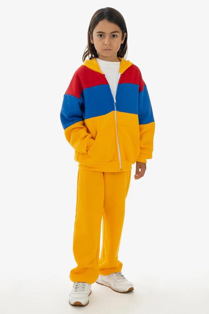 Los Angeles Apparel F1097CB - Kids Flex Fleece Color Block Zip Hoodie 8