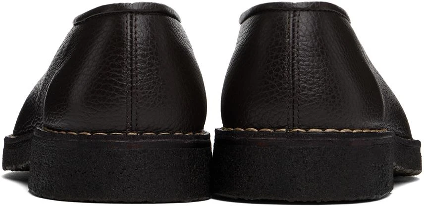 Lemaire Brown Piped Crepe Slippers 2