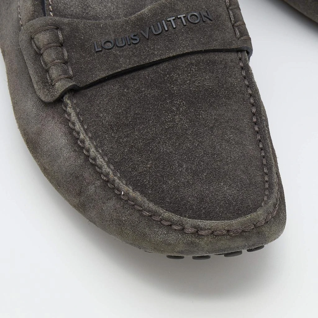 Louis Vuitton Louis Vuitton Dark Grey Suede Slip On Loafers Size 43 7