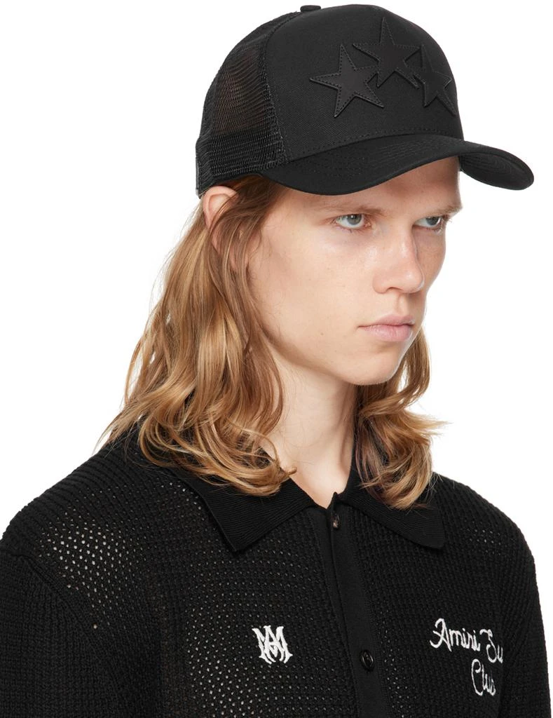 AMIRI Black 3 Star Trucker Cap 2