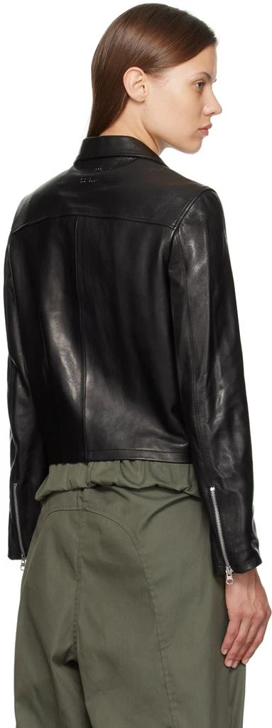 OPEN YY Black Classic Leather Jacket 3