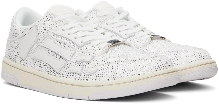 AMIRI White Crystal Skel Top Low Sneakers 4