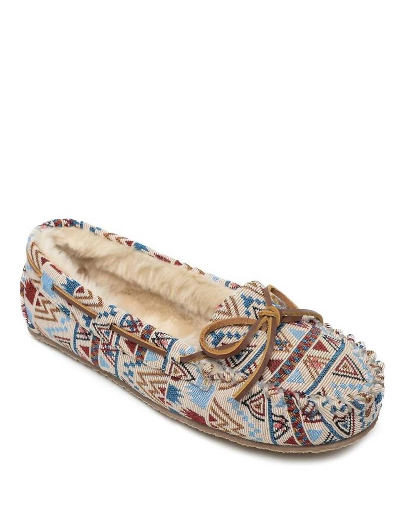 Minnetonka Minnetonka - Women's Cally Mosaic Faux Fur Lined Slipper