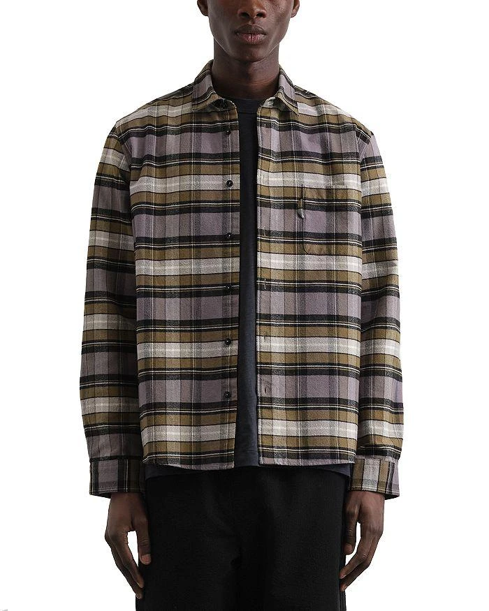 YMC YOU MUST CREATE Curtis Printed Long Sleeve Button Front Shirt 1