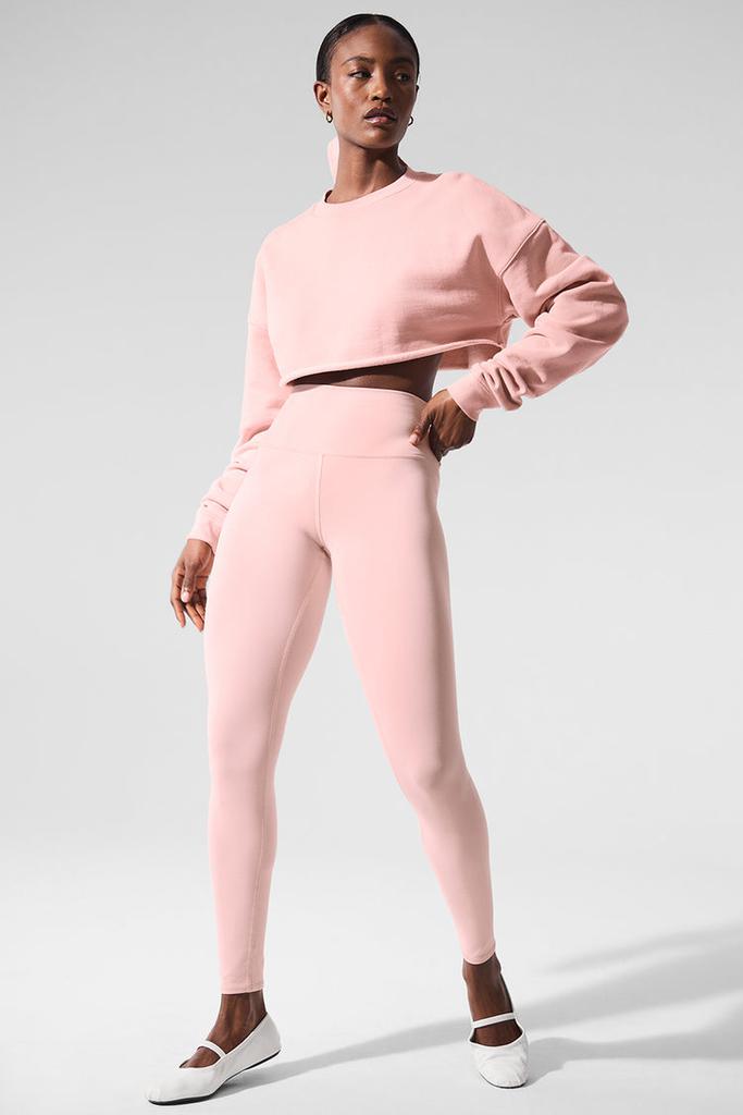 Alo Extreme Cropped Pullover - Pink Quartz - Hoodies - Free