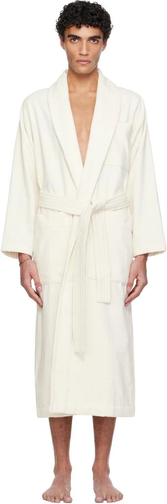 Tekla Off White Terry Classic Bathrobe