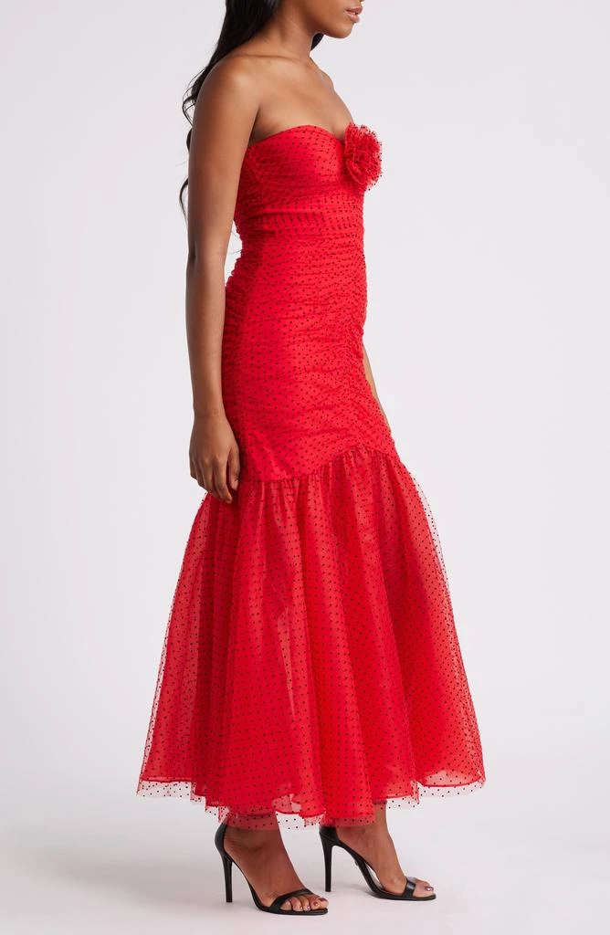 SAYLOR Katherine Swiss Dot Strapless Cocktail Dress 3