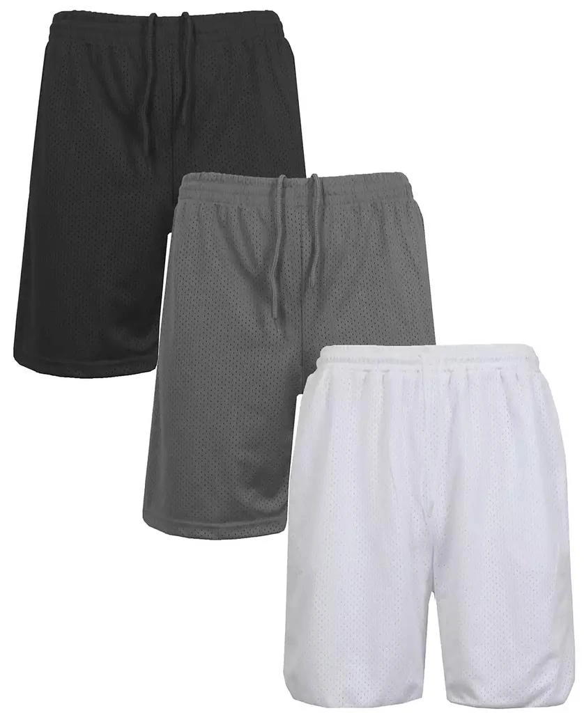 Galaxy By Harvic Men's 3-Pack Jump Start Lightweight Breathable Moisture Wicking Mesh Shorts 1