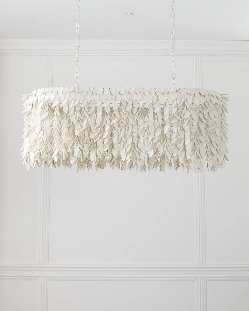 Neiman Marcus Linear Cocoa Petal 44.5" 3-Light Chandelier 1