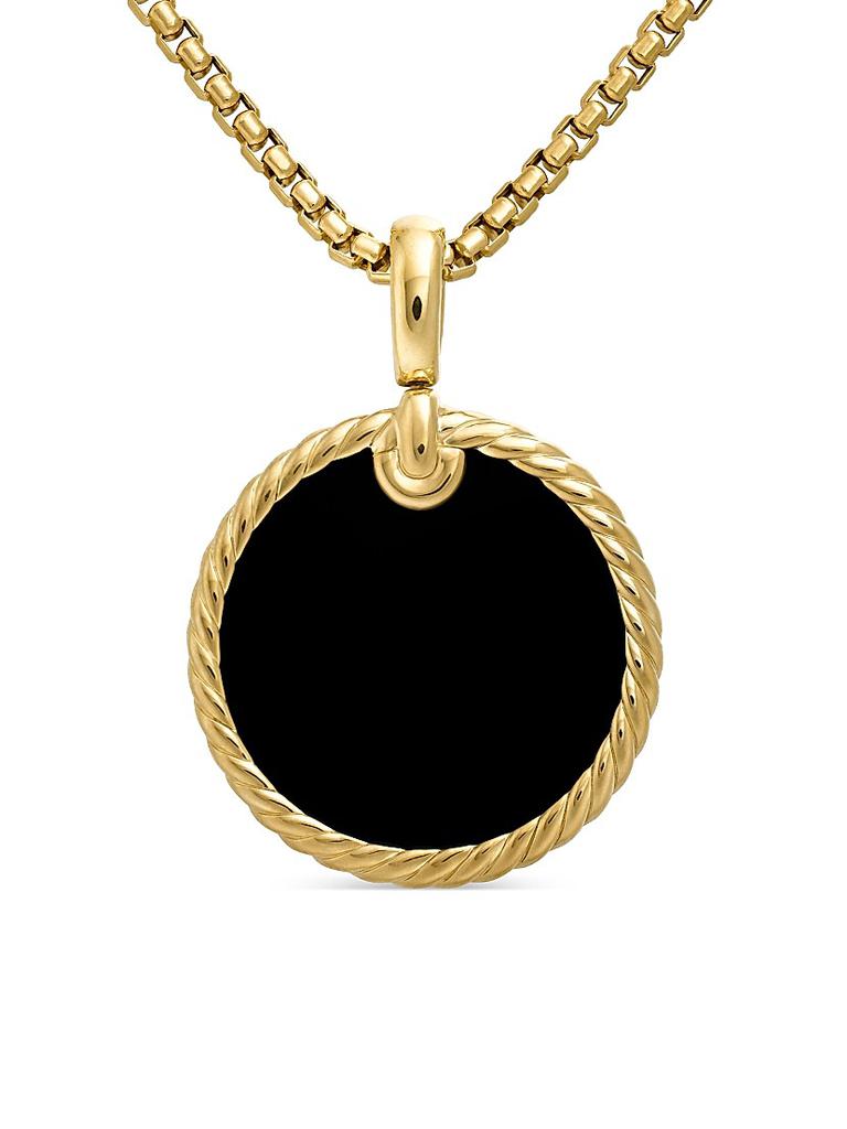 David Yurman DY Elements Disc Pendant in 18K Yellow Gold
