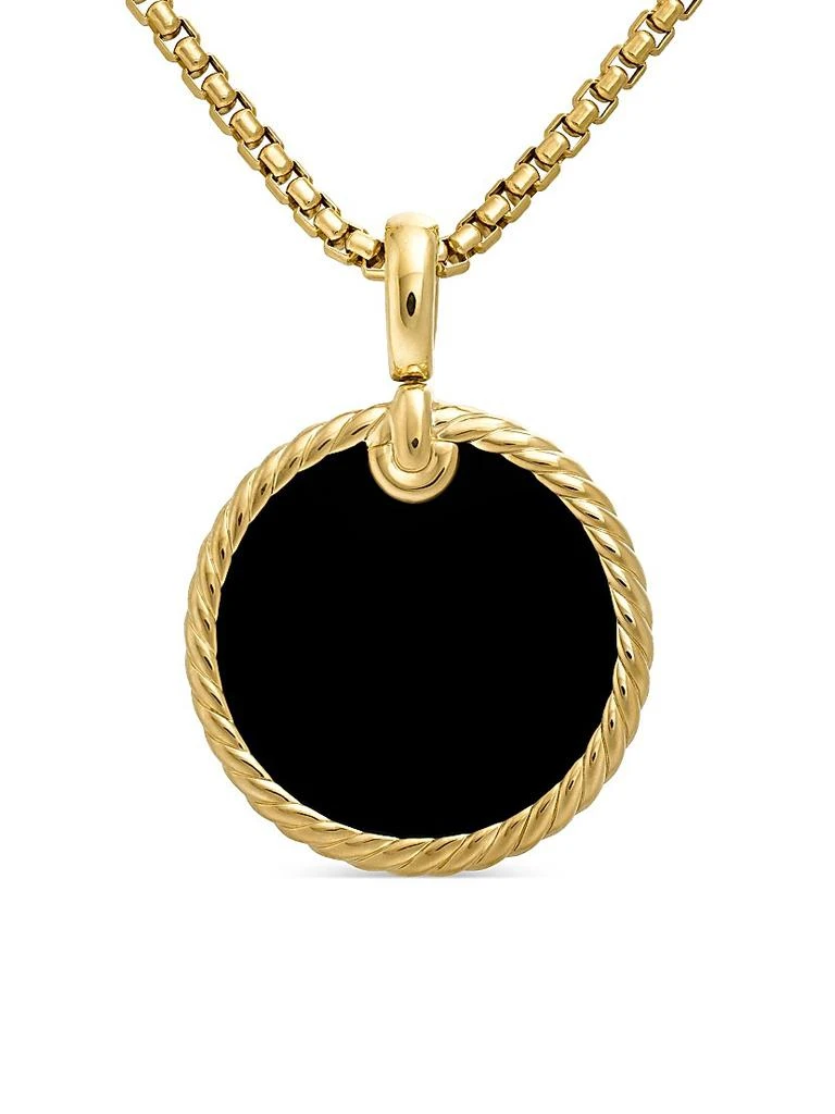 David Yurman DY Elements Disc Pendant in 18K Yellow Gold 1