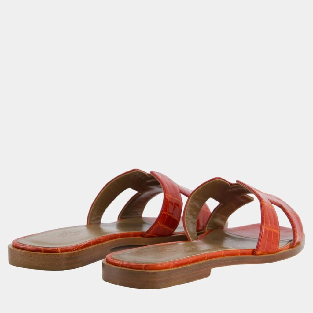 Hermes Hermes Sanguine Crocodile Oran Sandal Size EU 36 4
