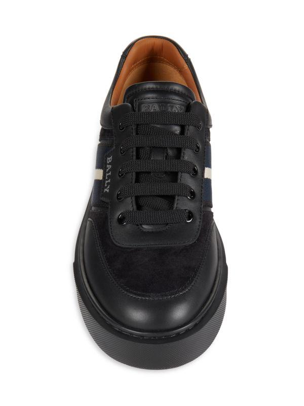 BALLY WK007FVT592U001 関税送料込 Bally Cruise Platform Low Top Leather Sneakers BLACK