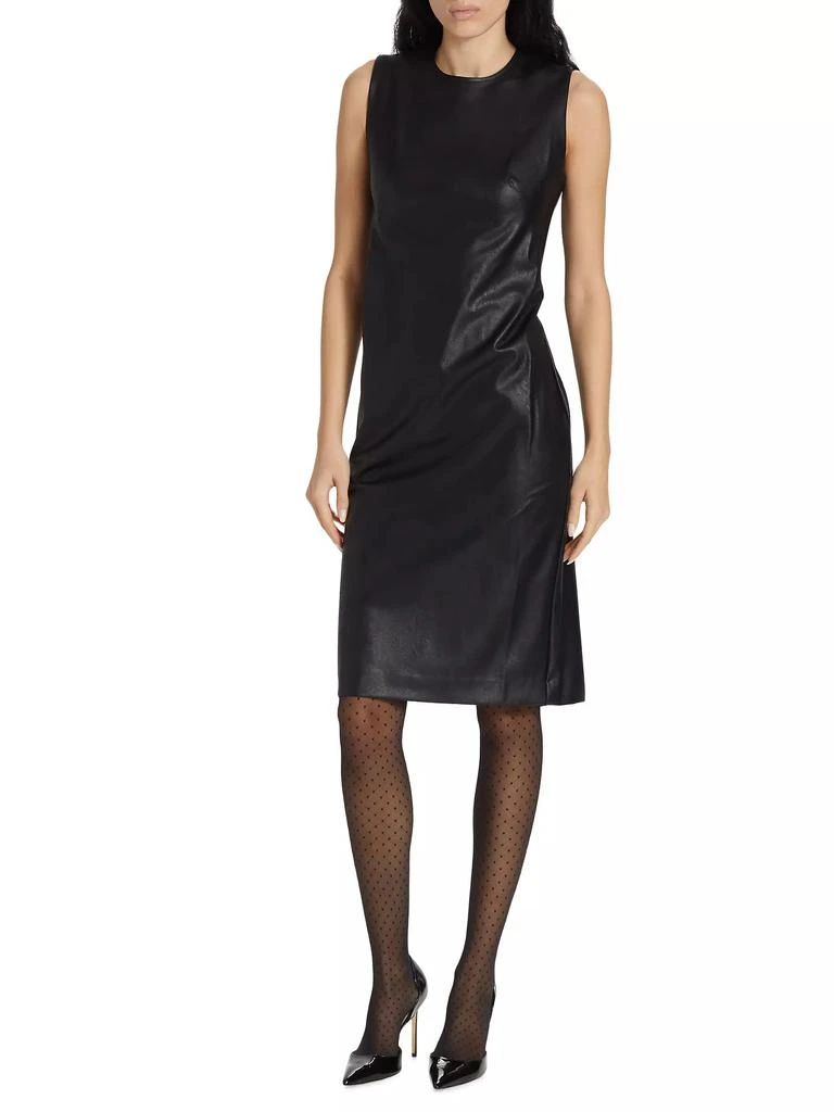 SPANX Faux Leather Sheath Dress 4